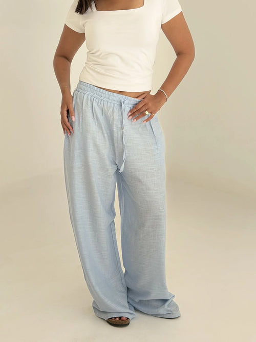 Linen Pants in light blue