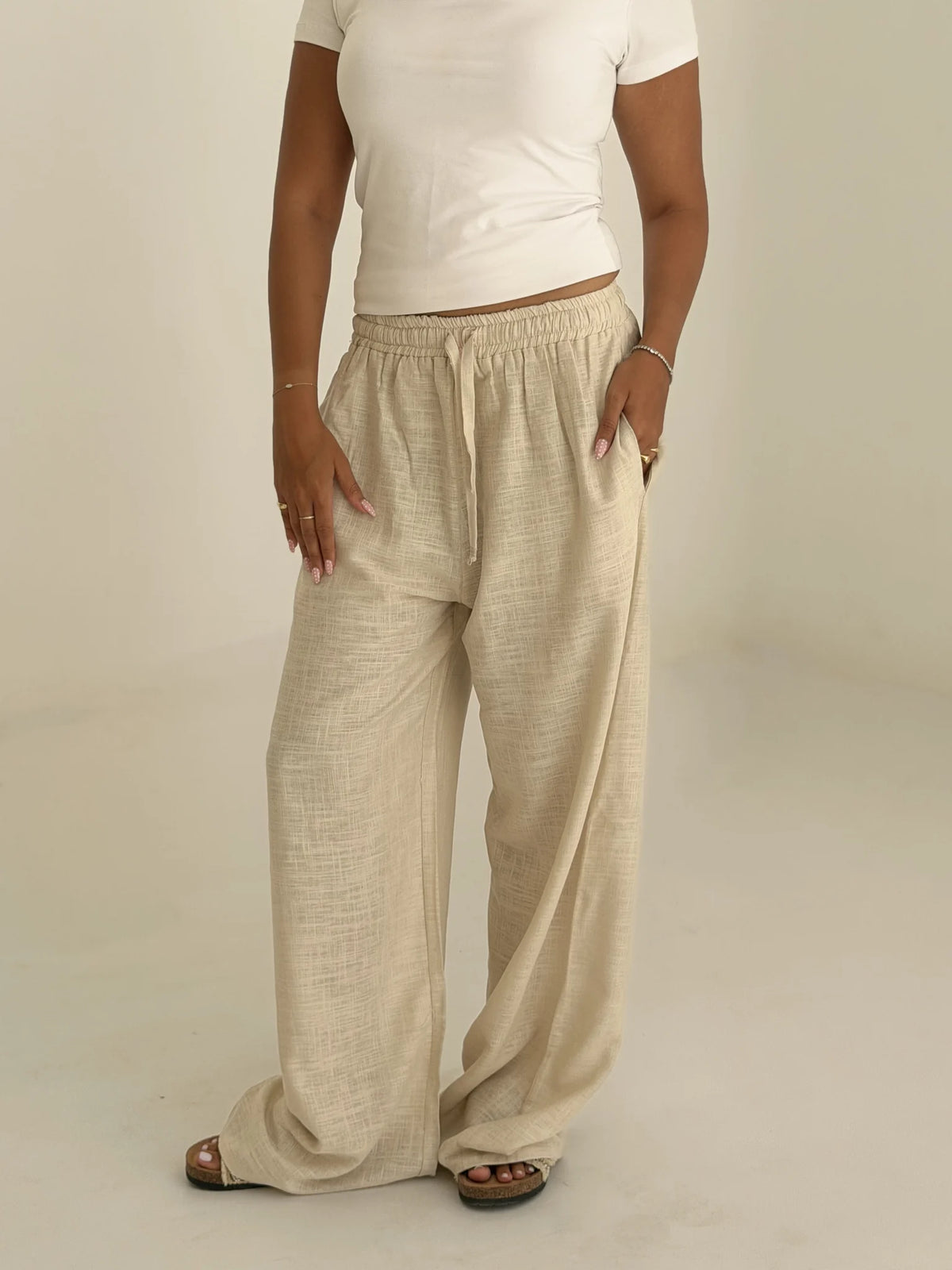 Linen Pants in beige