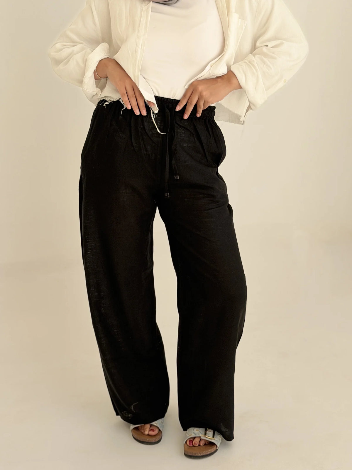 Linen Pants in black