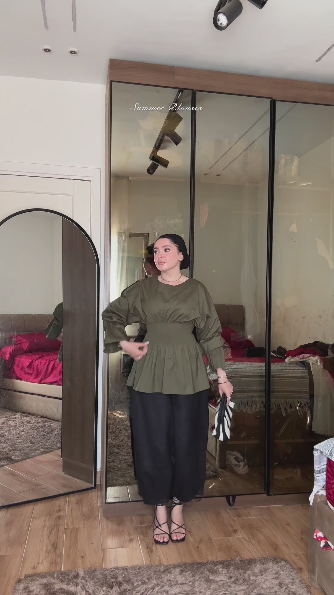Peplum Blouse video in pink